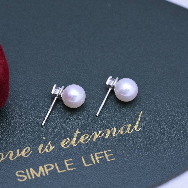 7-8mm Freshwater Pearl & Sasha Earrings