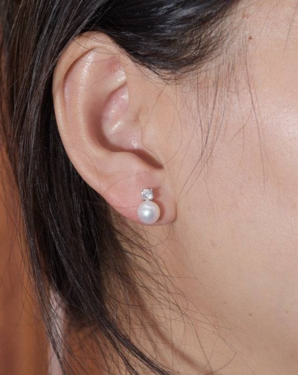 7-8mm Freshwater Pearl & Sasha Earrings