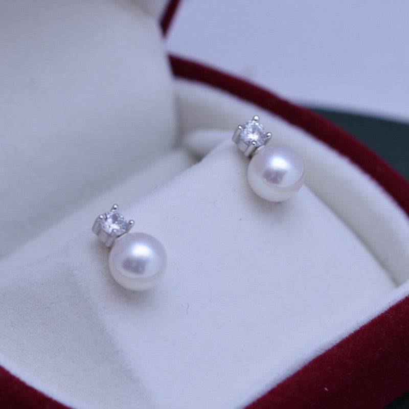 7-8mm Freshwater Pearl & Sasha Earrings