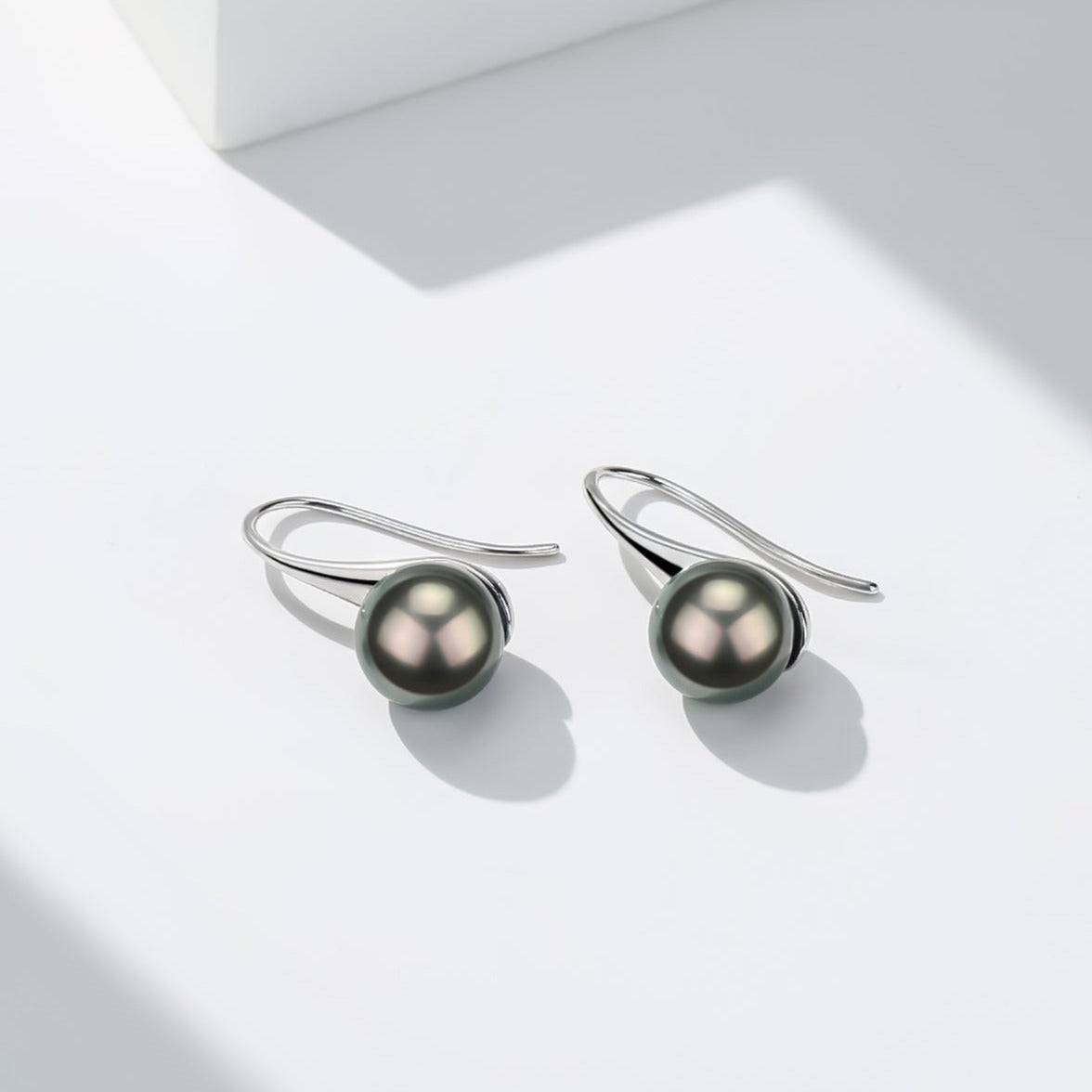 9-11mm Tahitian Pearl Classic Hook Earrings