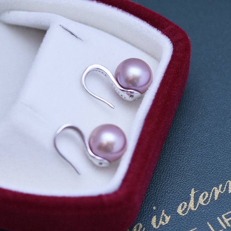 9-10mm Freshwater Pearl & CZ Earrings