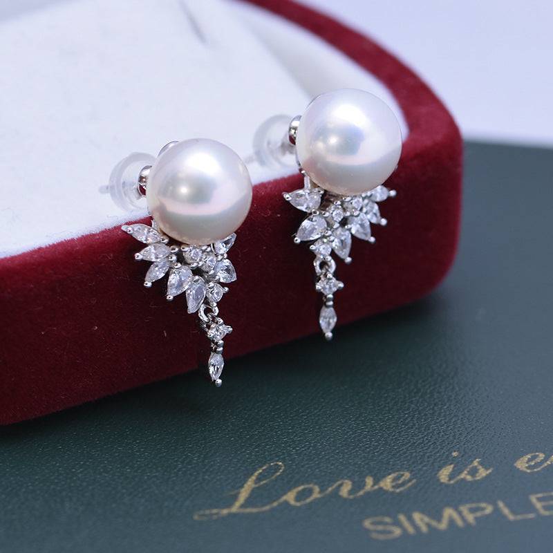 9-10mm Freshwater Pearl & Sasha Drop Earrings