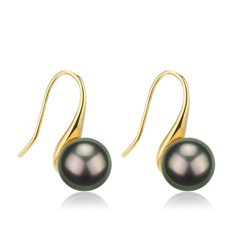 9-11mm Tahitian Pearl Classic Hook Earrings