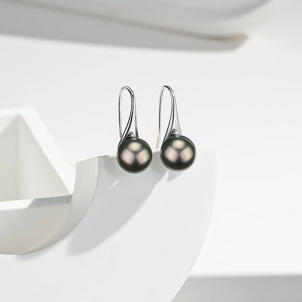 9-11mm Tahitian Pearl Classic Hook Earrings