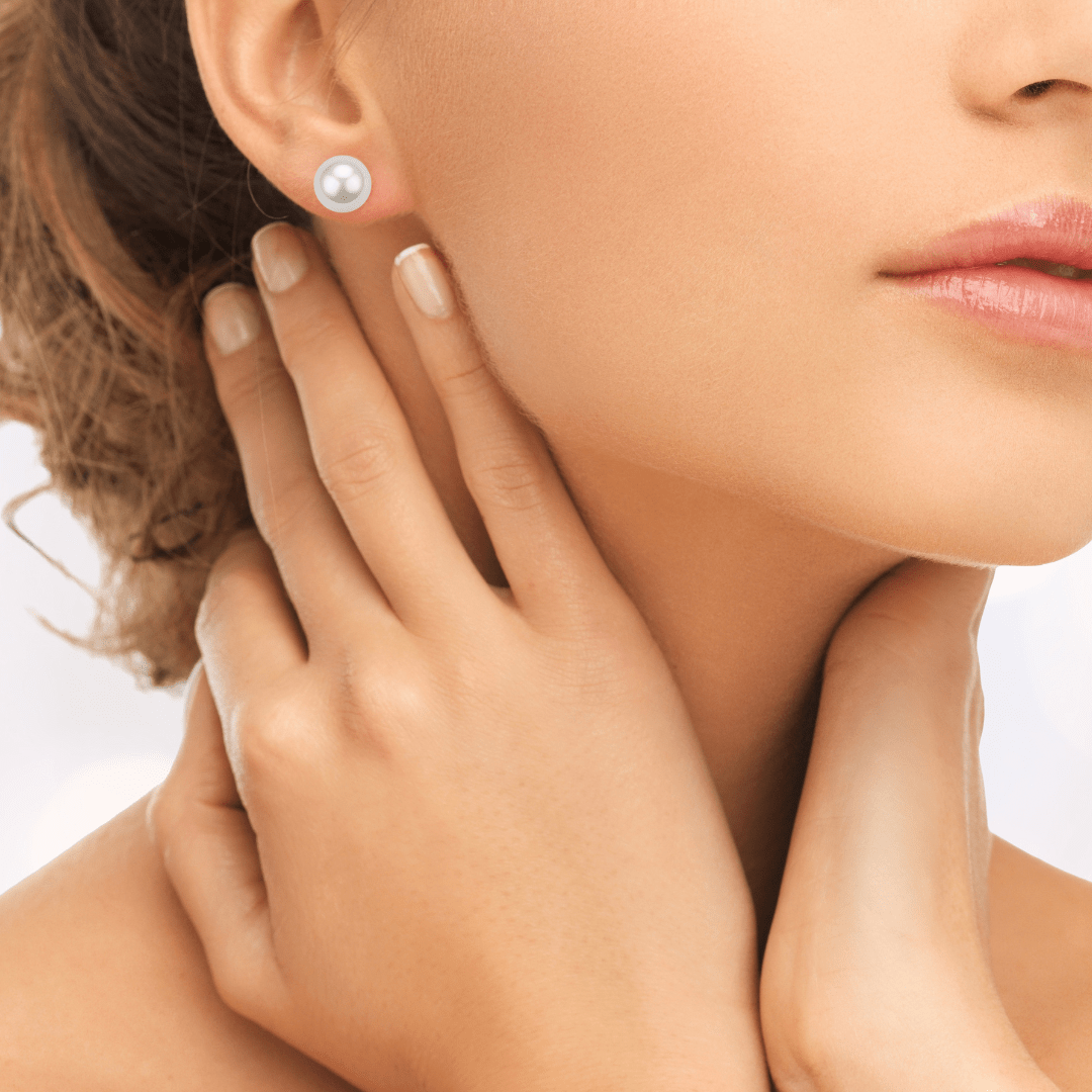 9-9.5mm Japanese Akoya Pearl Stud Earrings