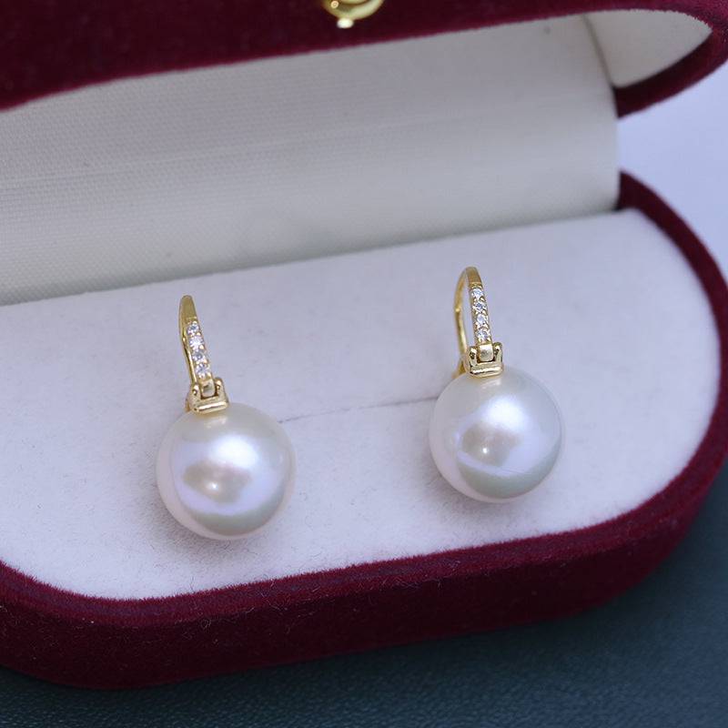 11-12mm Freshwater Pearl Bucket-Shaped Earrings