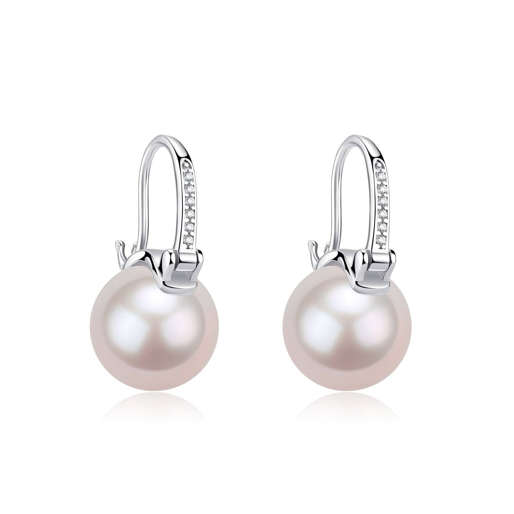 11-12mm Freshwater Pearl Bucket-Shaped Earrings