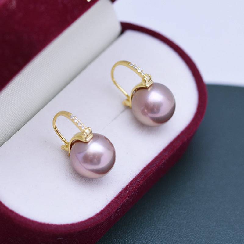 11-12mm Freshwater Pearl Bucket-Shaped Earrings