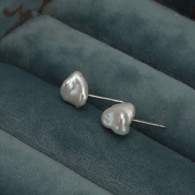 Keshi Baroque Pearl Stud Earrings