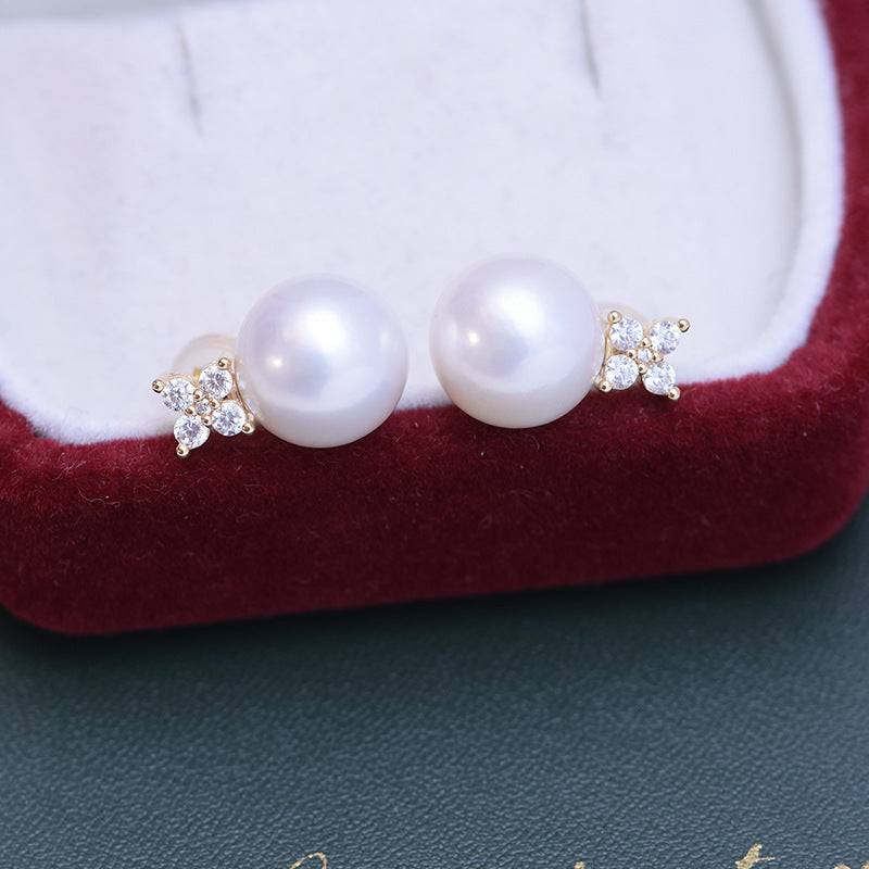 10-11mm Freshwater Pearl Shiny Earrings