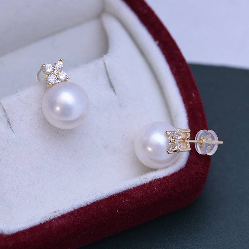 10-11mm Freshwater Pearl Shiny Earrings