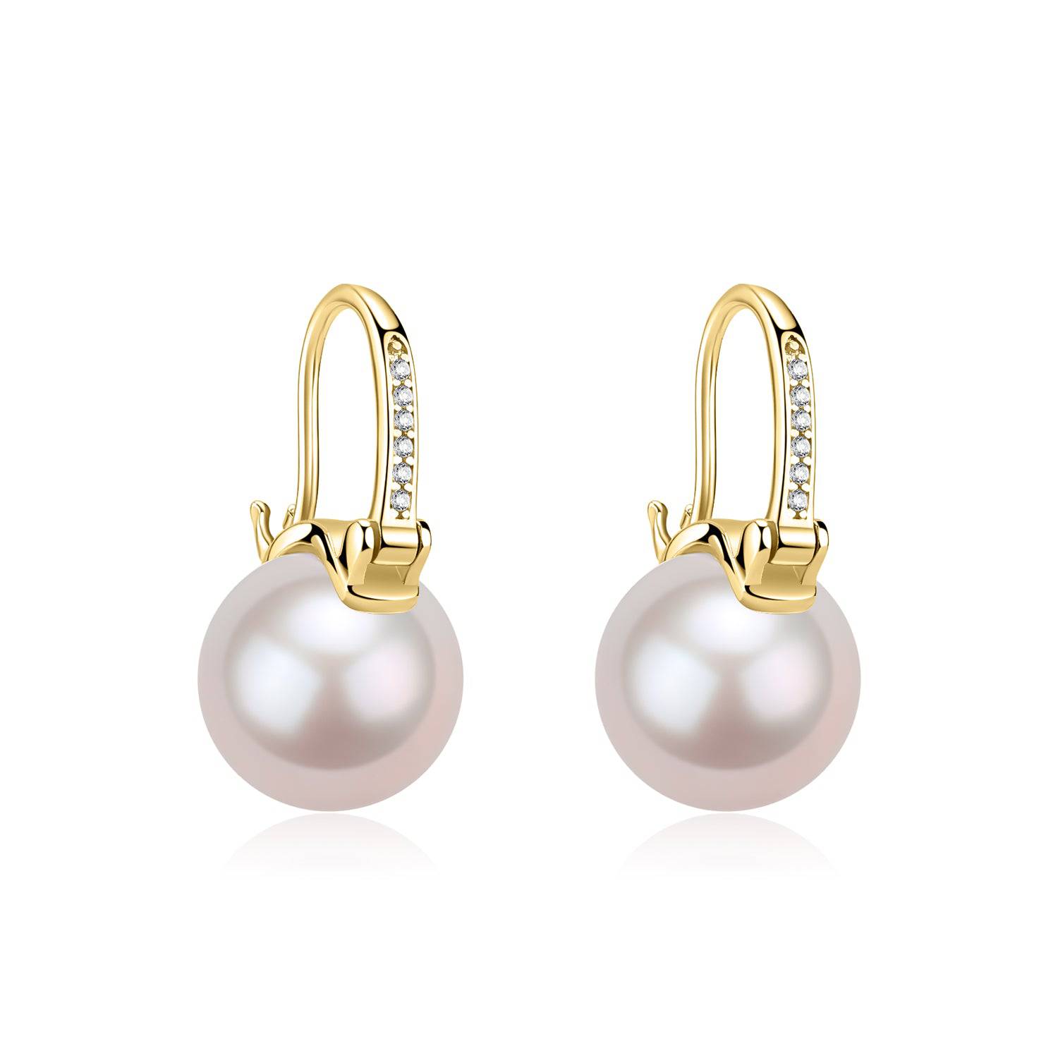 11-12mm Freshwater Pearl Bucket-Shaped Earrings