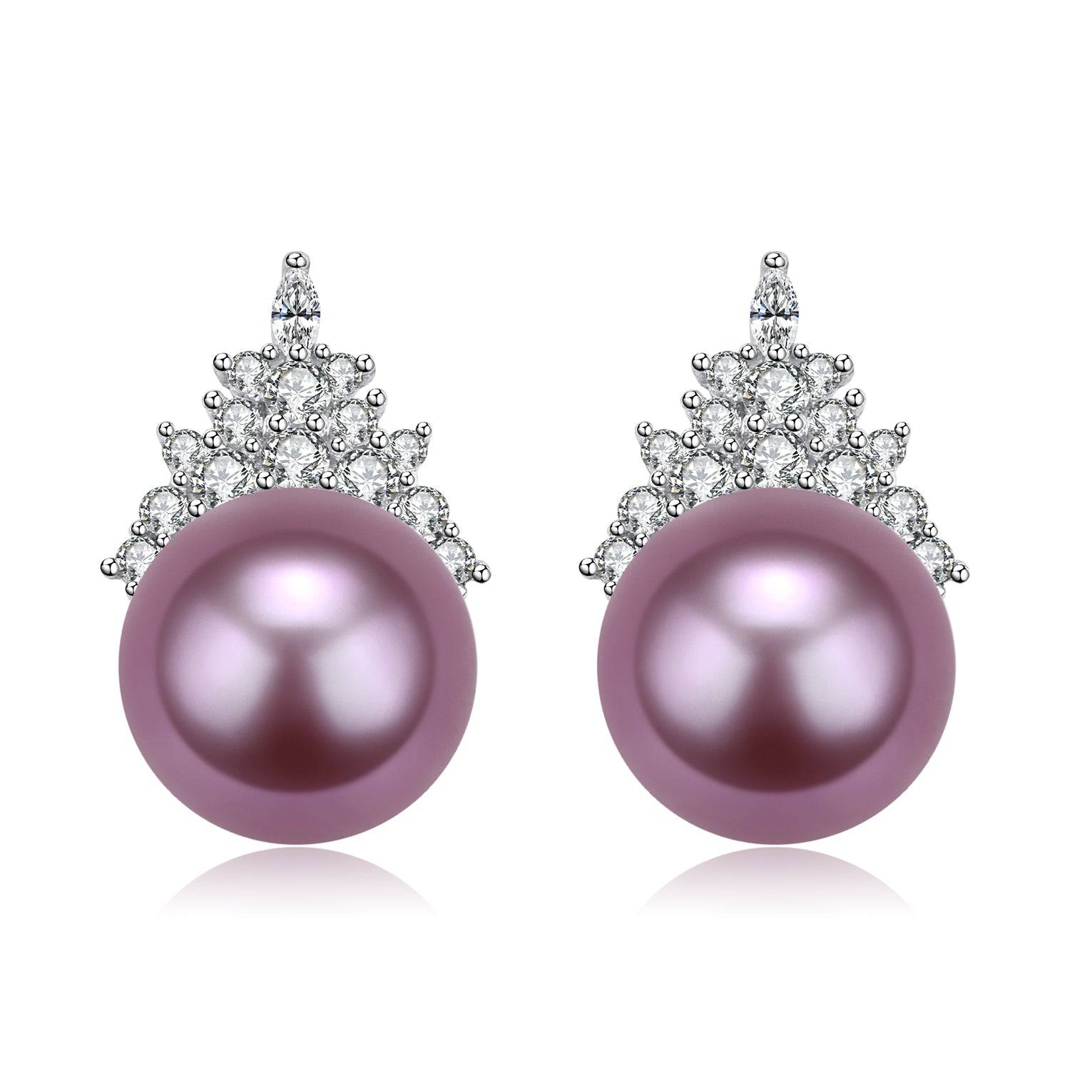 10-11mm Freshwater Pearl & Queen Earrings