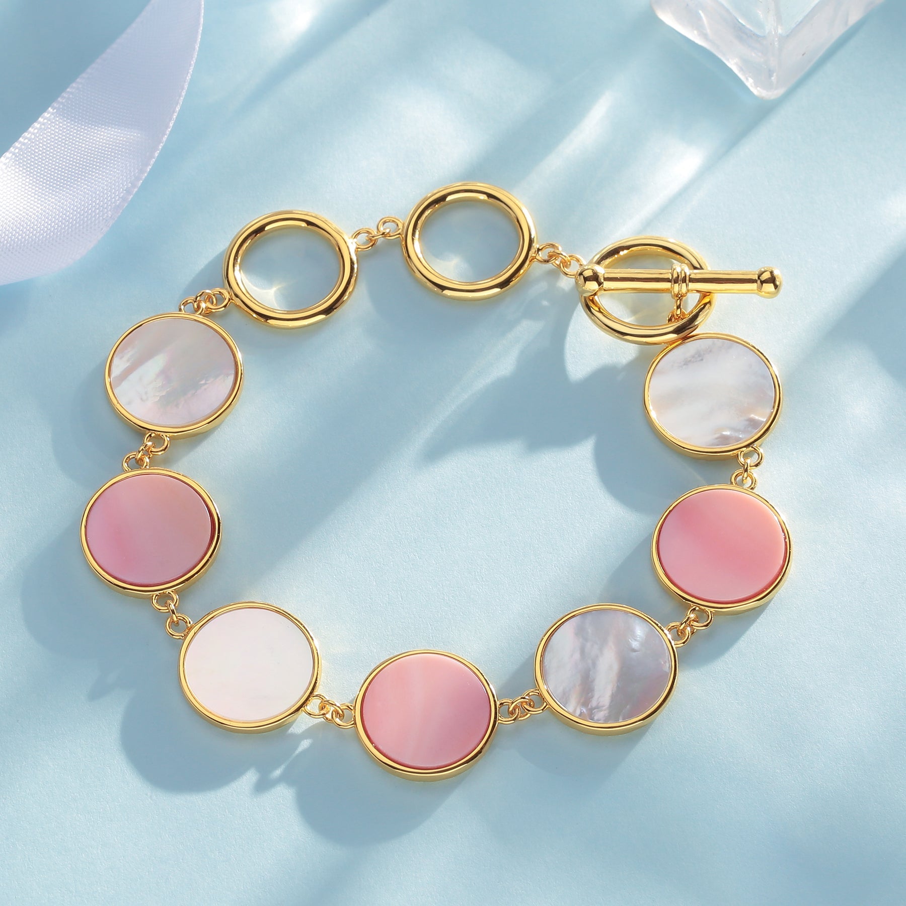 Queen Shell White Mother of Pearl Bracelet