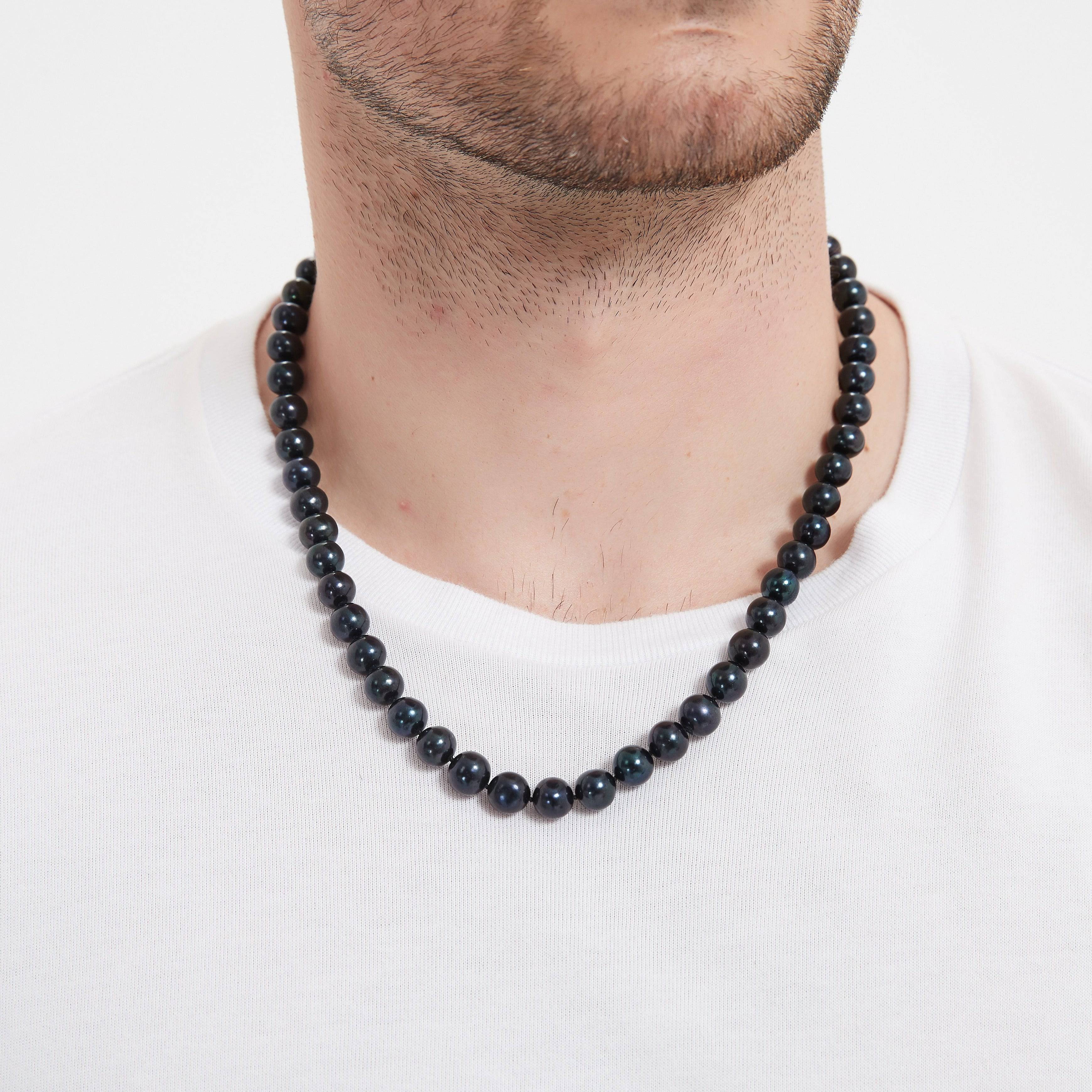 10-11mm Versatile Dyed Black Pearl Necklace