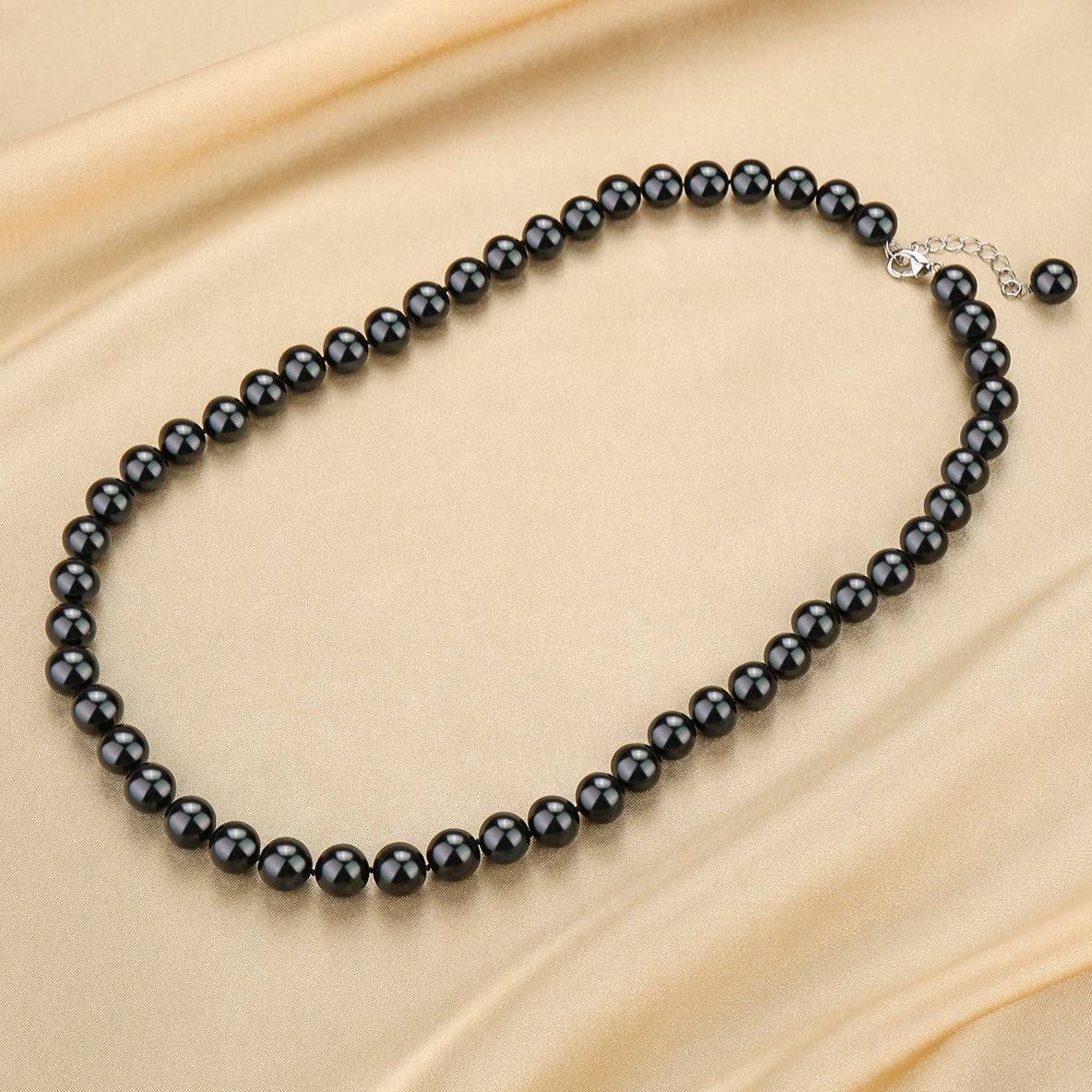 10-11mm Versatile Dyed Black Pearl Necklace
