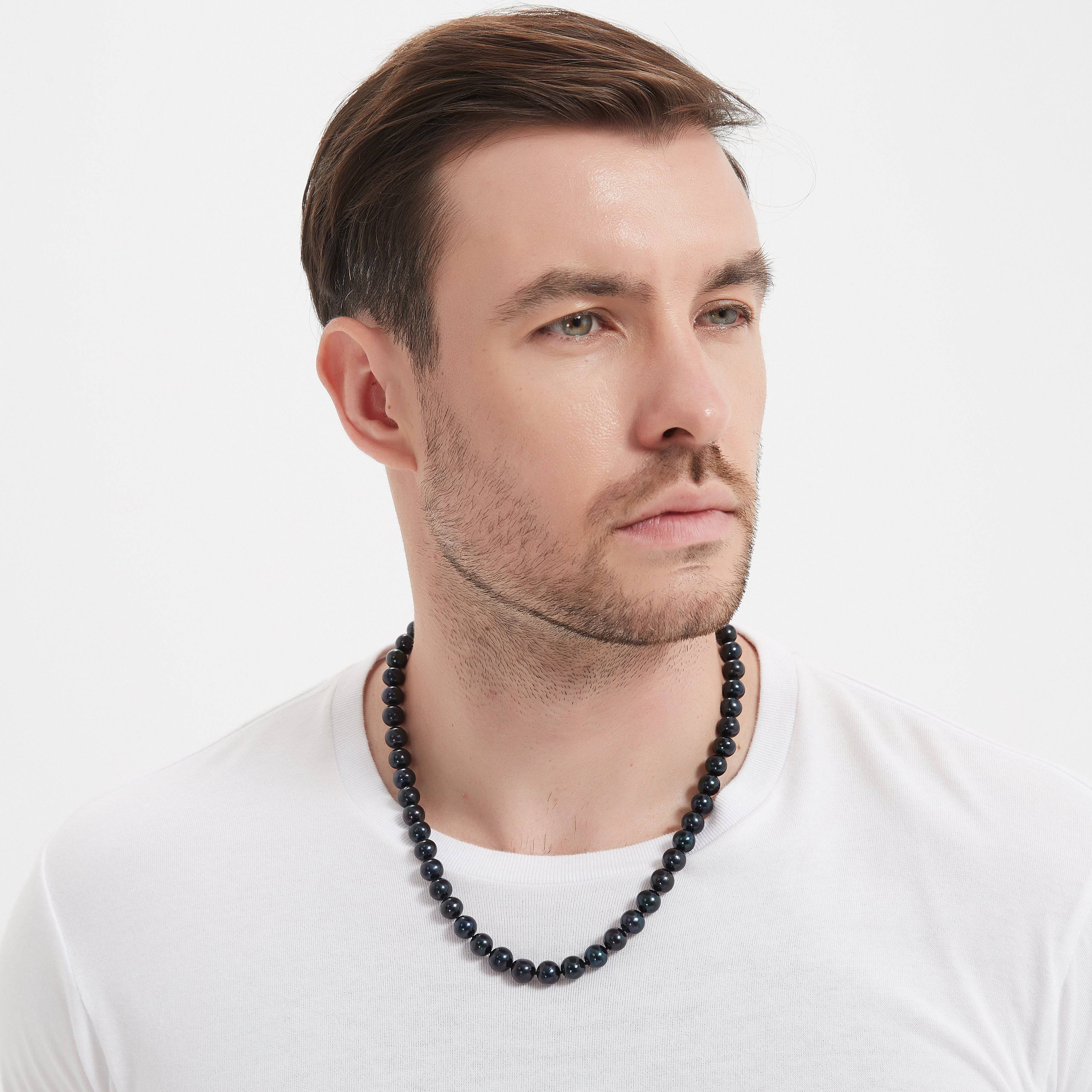 10-11mm Versatile Dyed Black Pearl Necklace