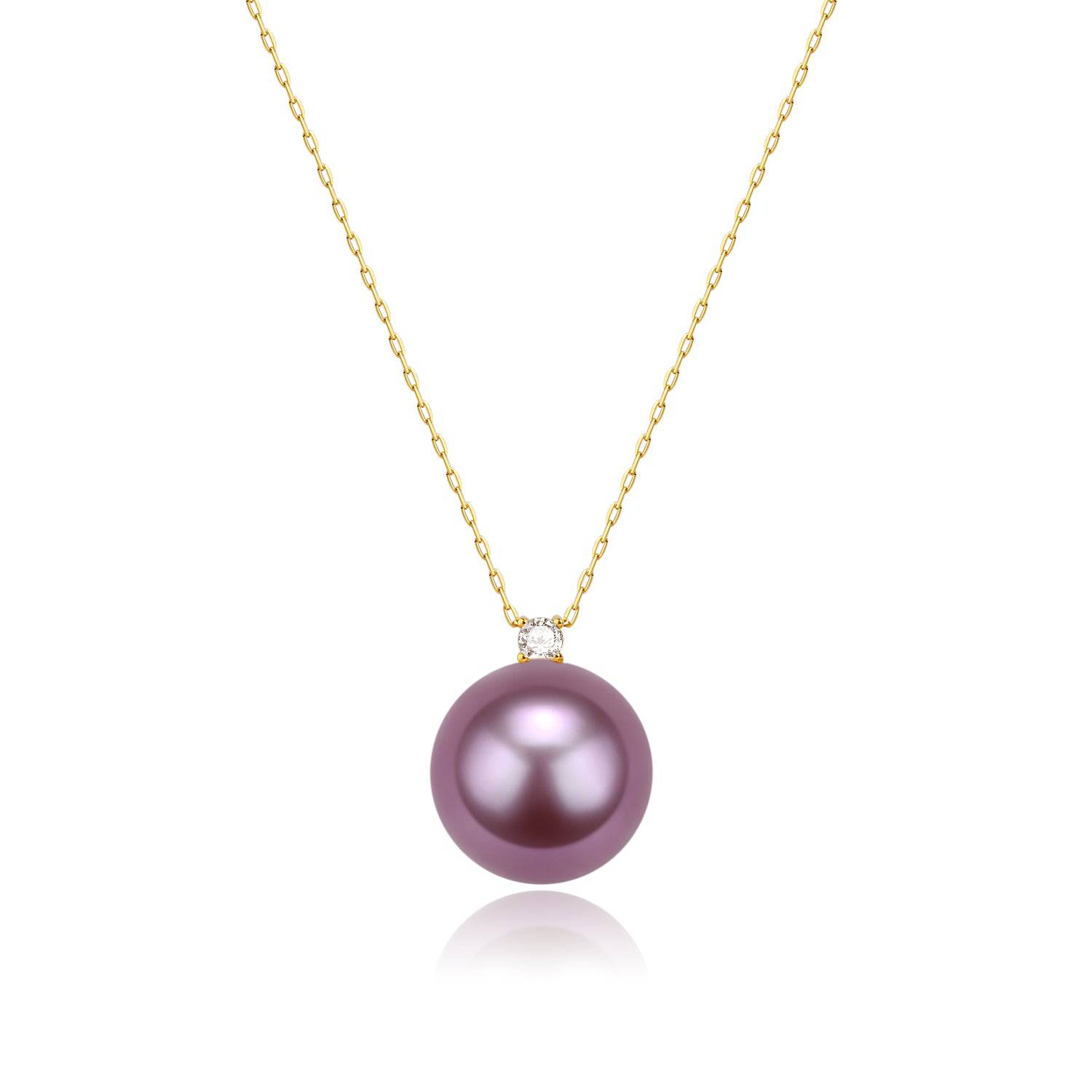 10-11mm Freshwater Pearl & Sasha Purple Necklace