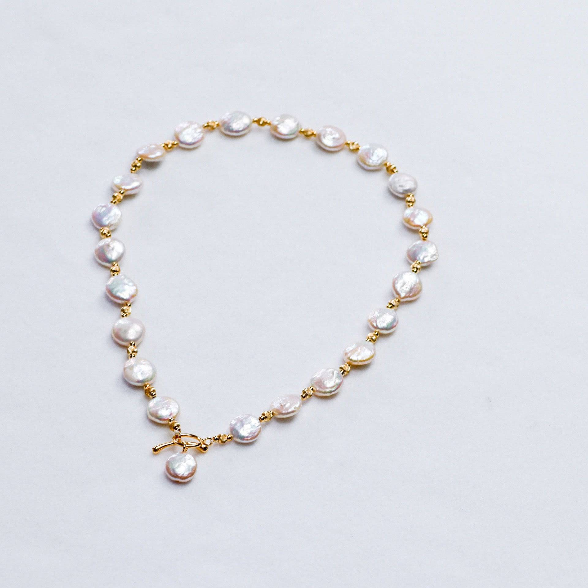 12-13mm Coin Pearl Toggle Necklace