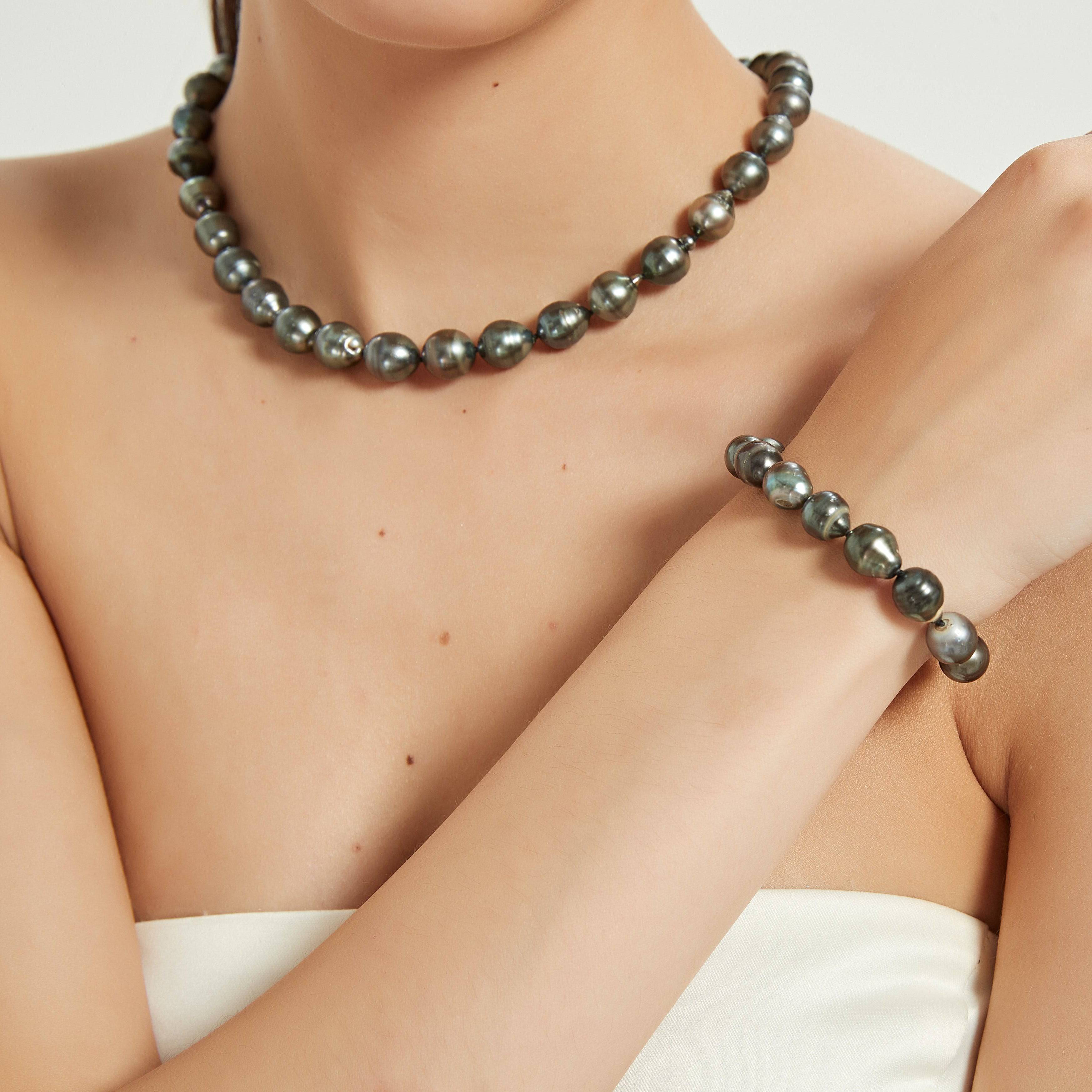 Tahitian South Sea Baroque Pearl Strand Necklace AA+ Quality