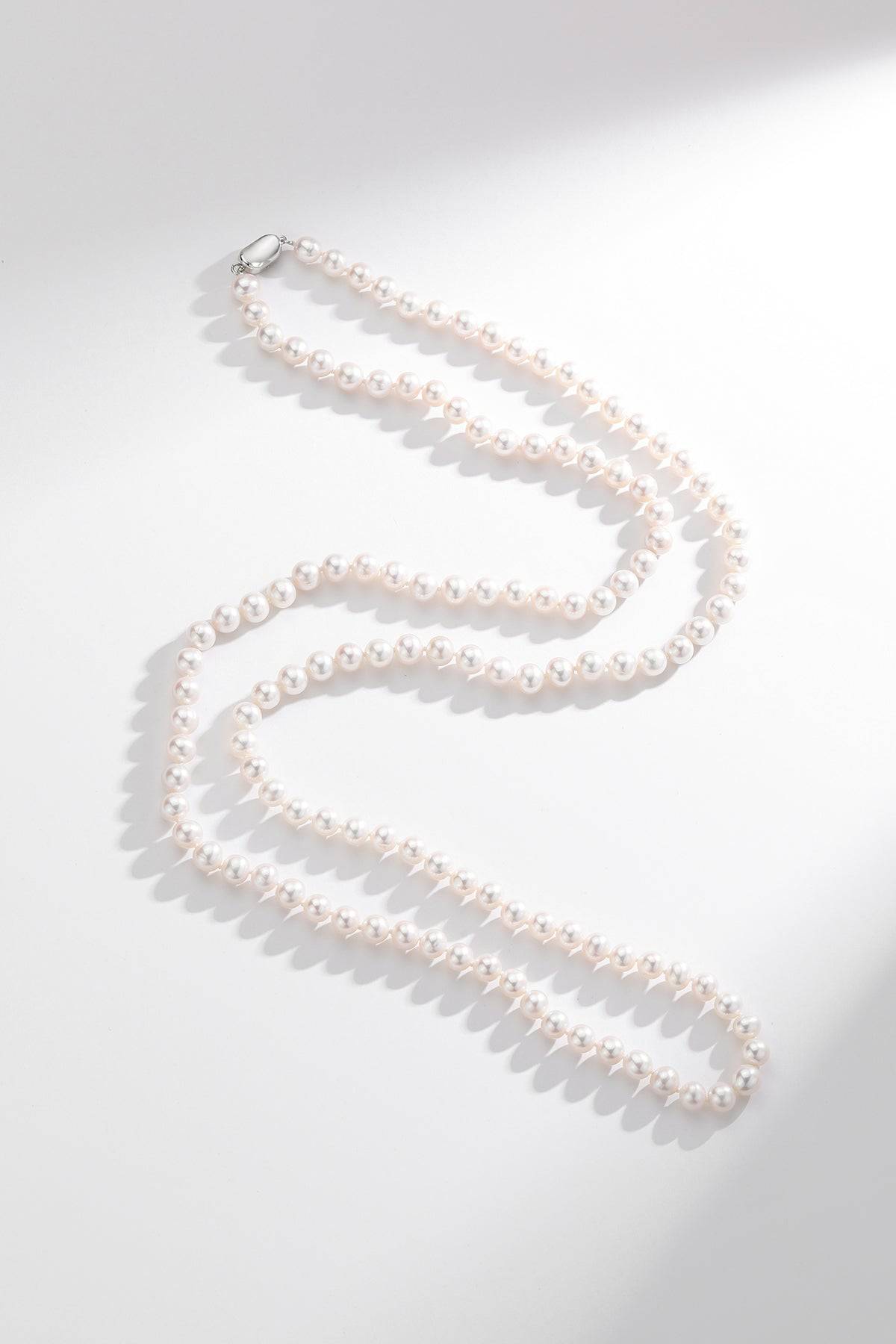 35-inch White Freshwater Pearl Strand - AAA Grade