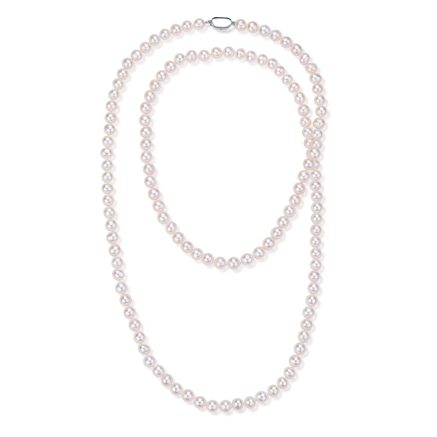 35-inch White Freshwater Pearl Strand - AAA Grade
