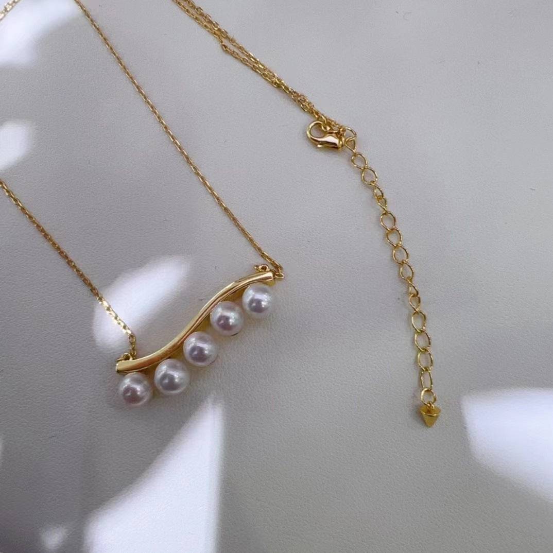 5-6mm Waving Smile Pearls Necklace
