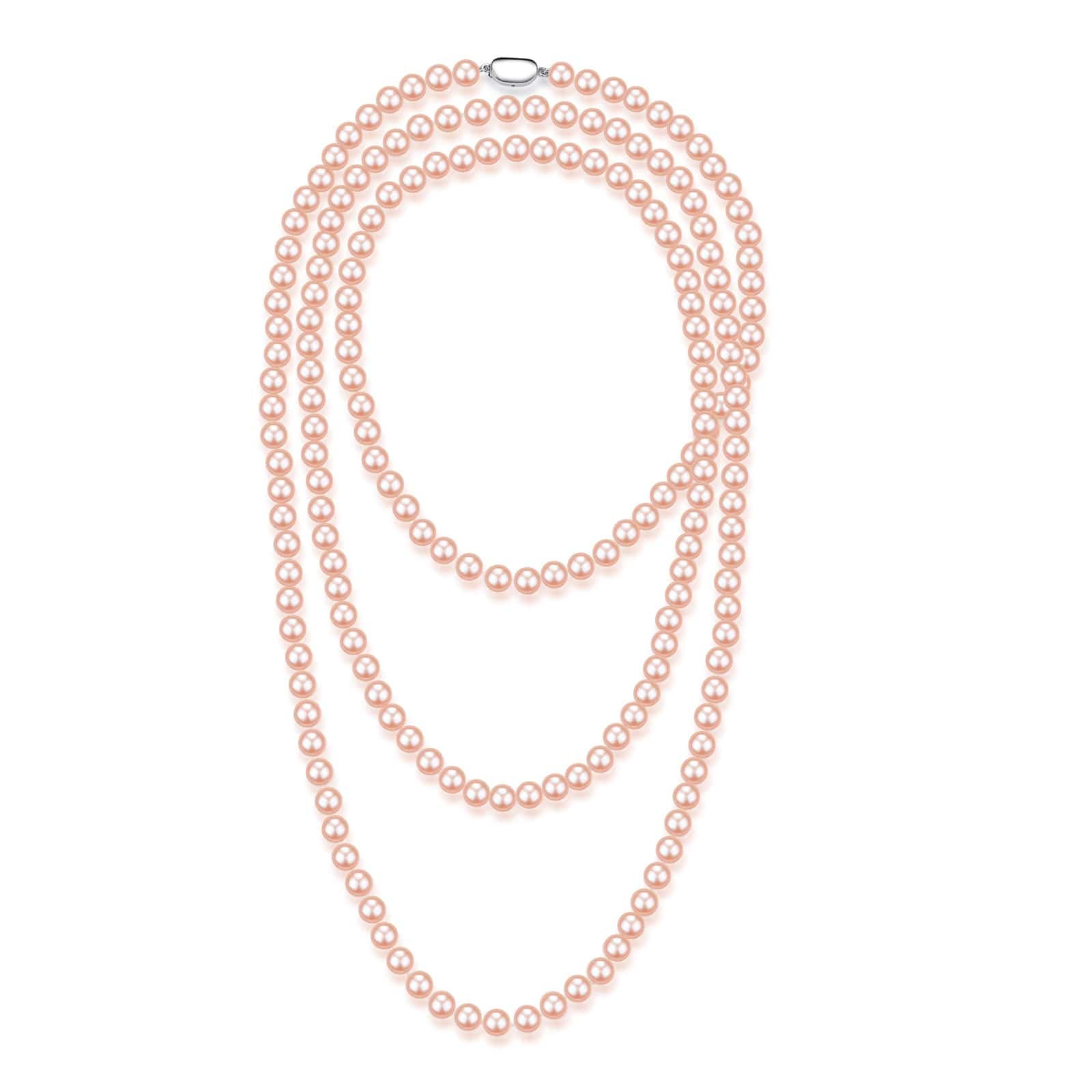 52-inch Pink Freshwater Pearl Rope Strand - AAA Grade