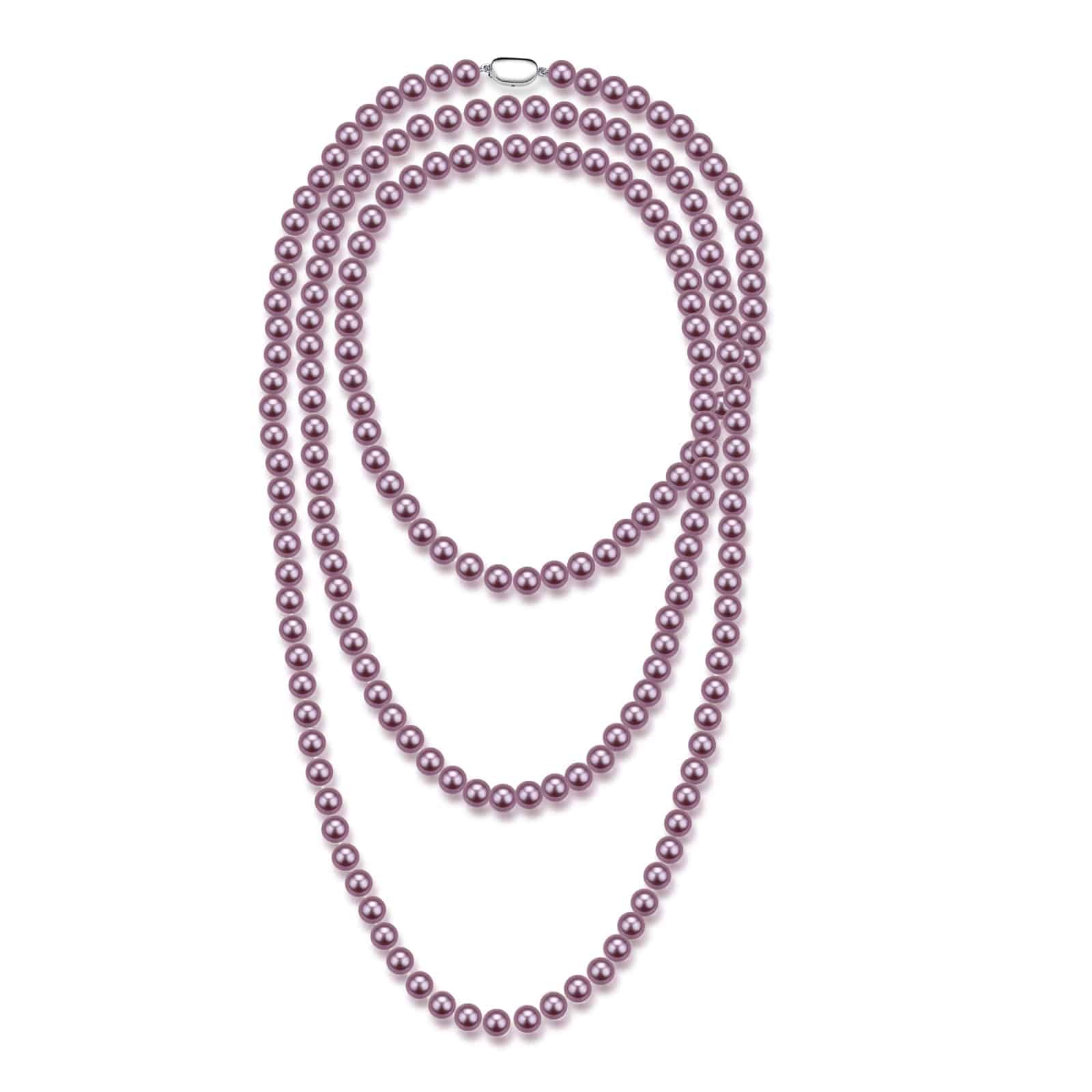 52-inch Purple Freshwater Pearl Rope Strand - AAA Grade