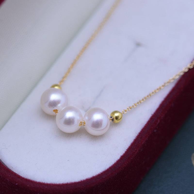 6-7mm Drops Smile Freshwater Pearl Necklace