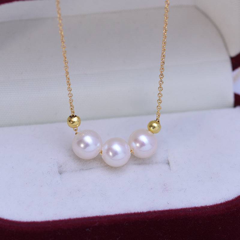 6-7mm Drops Smile Freshwater Pearl Necklace