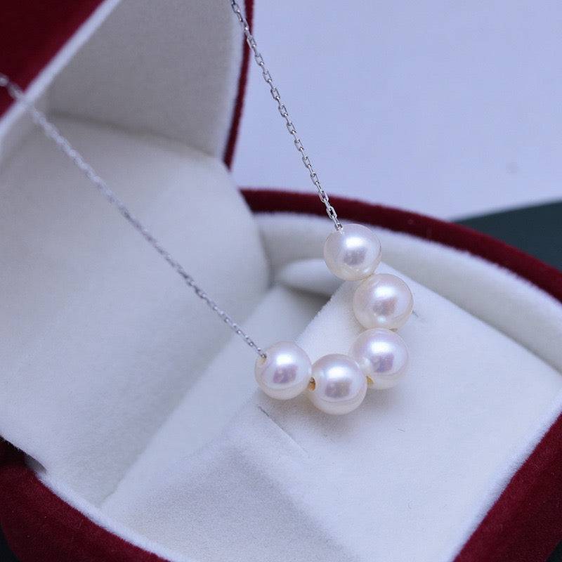 6-7mm Smile White Freshwater Pearl Necklace
