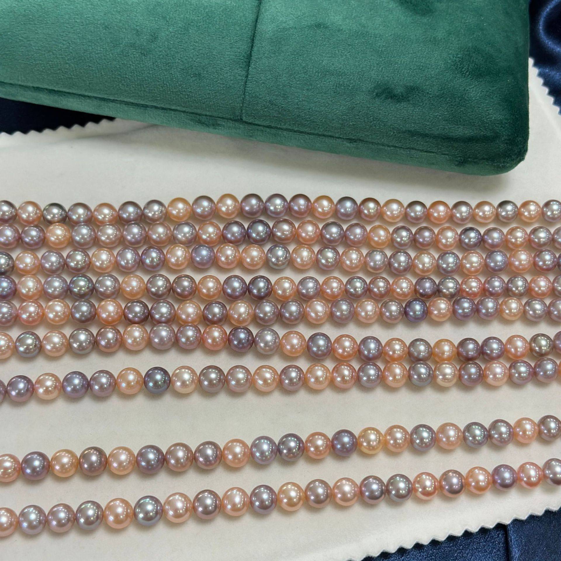 8-9mm Multicolor Freshwater Pearl Strand Necklace