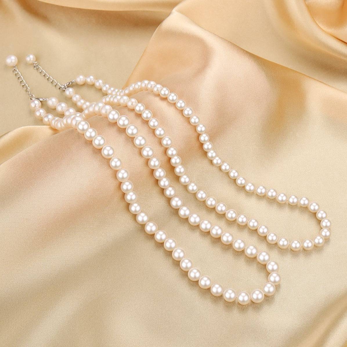 8-9mm White Freshwater VersaPearl Necklace