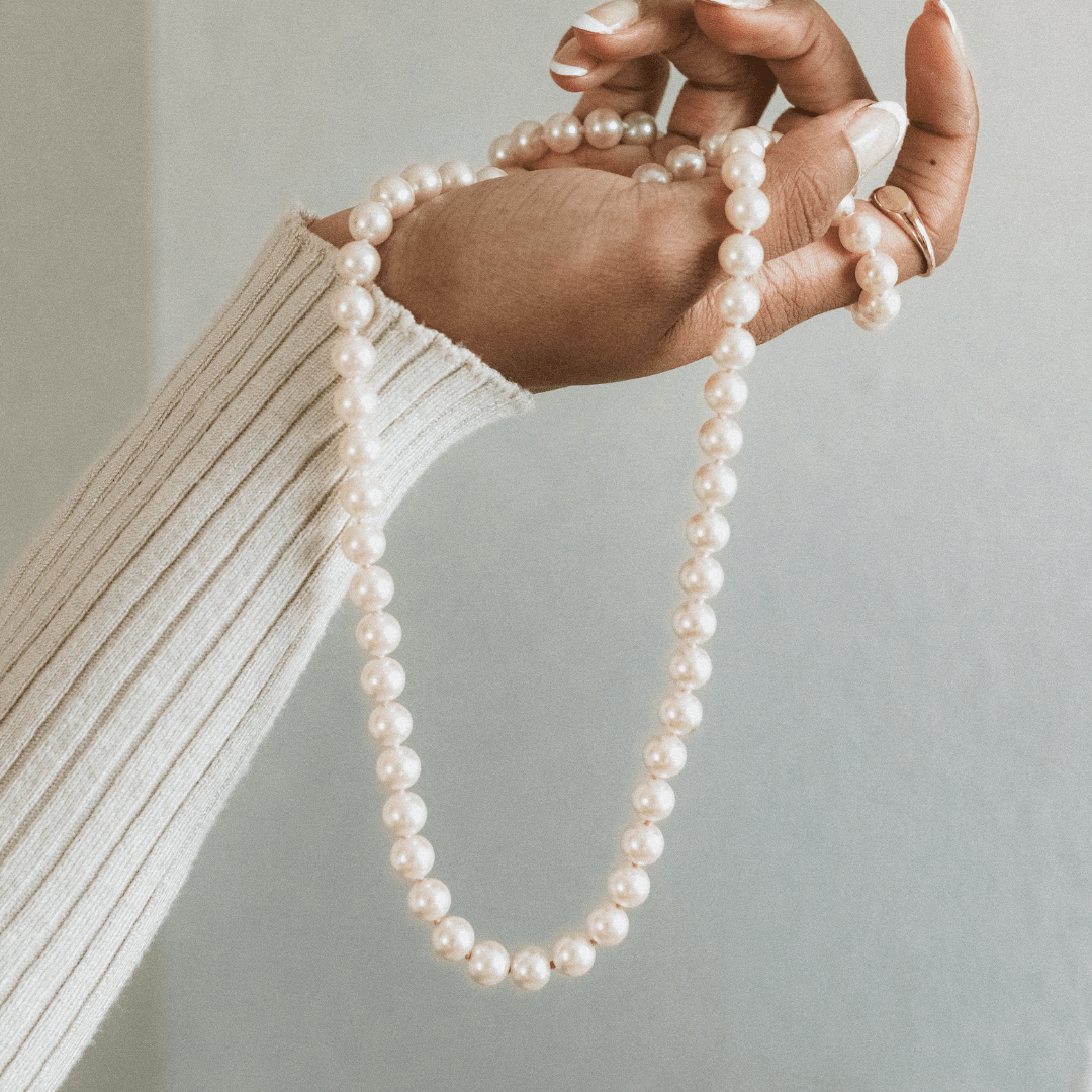 7.0-7.5mm White Freshwater Pearl Necklace (US)