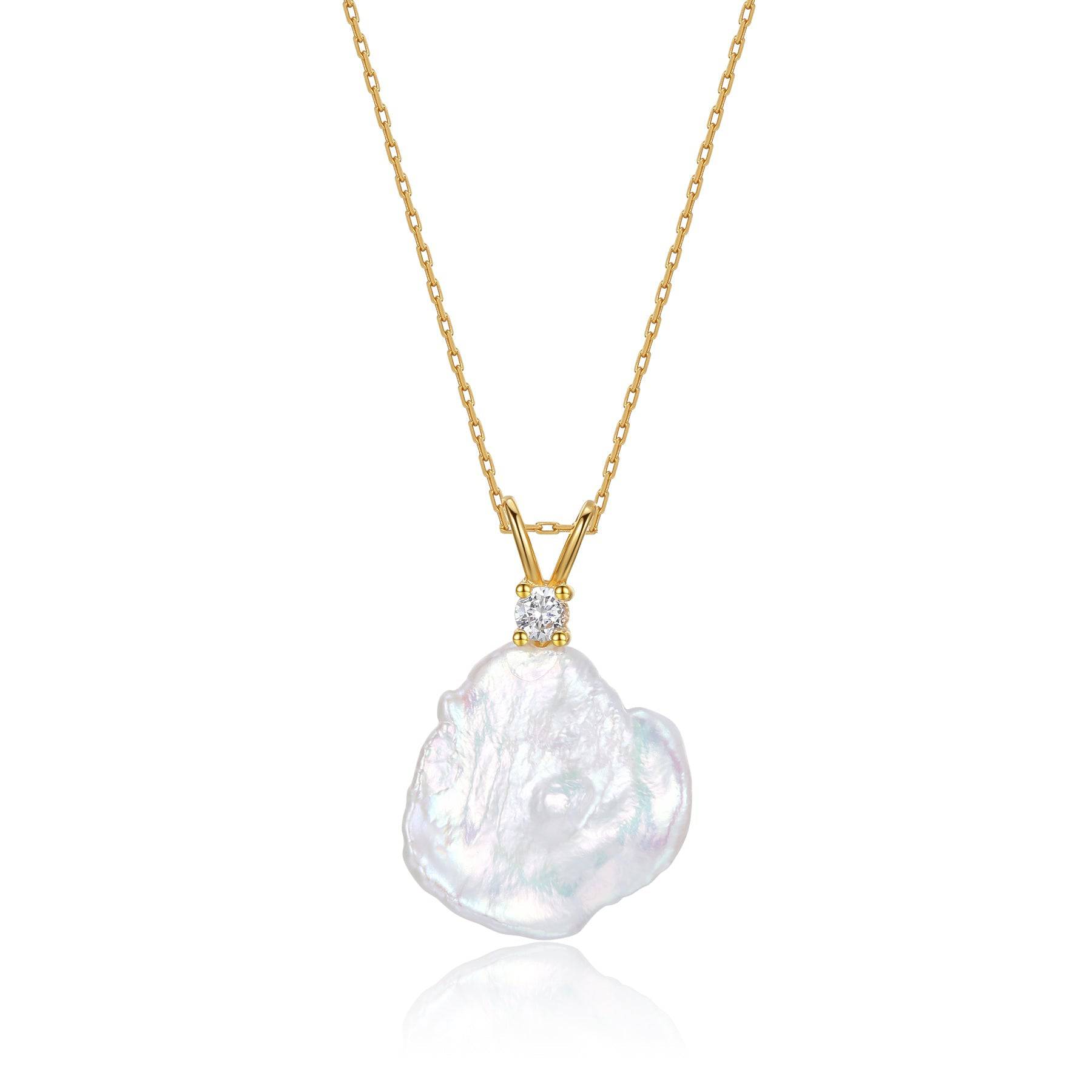 Petal-Shaped Floral Baroque Pearl Necklace