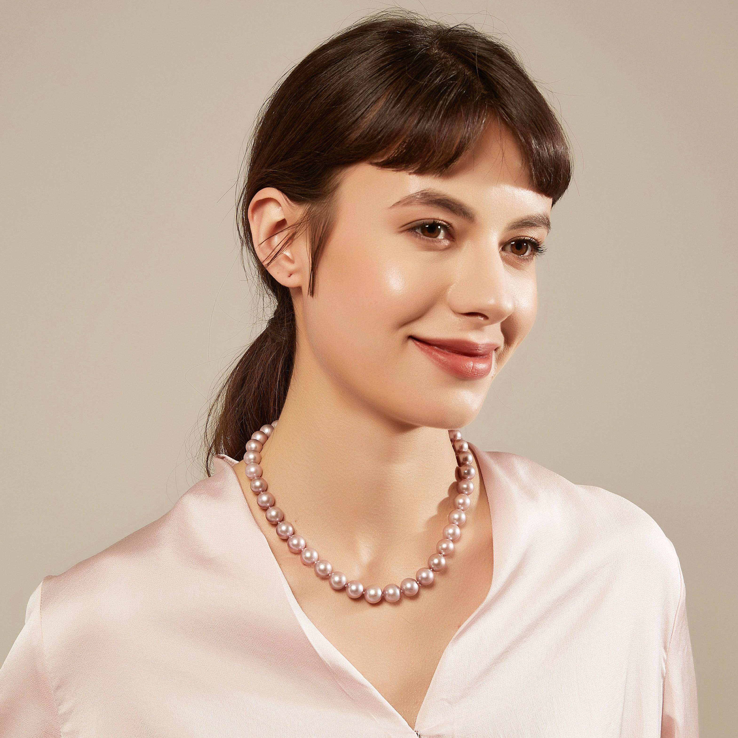 Purple 10-12mm Freshwater Pearl Necklace