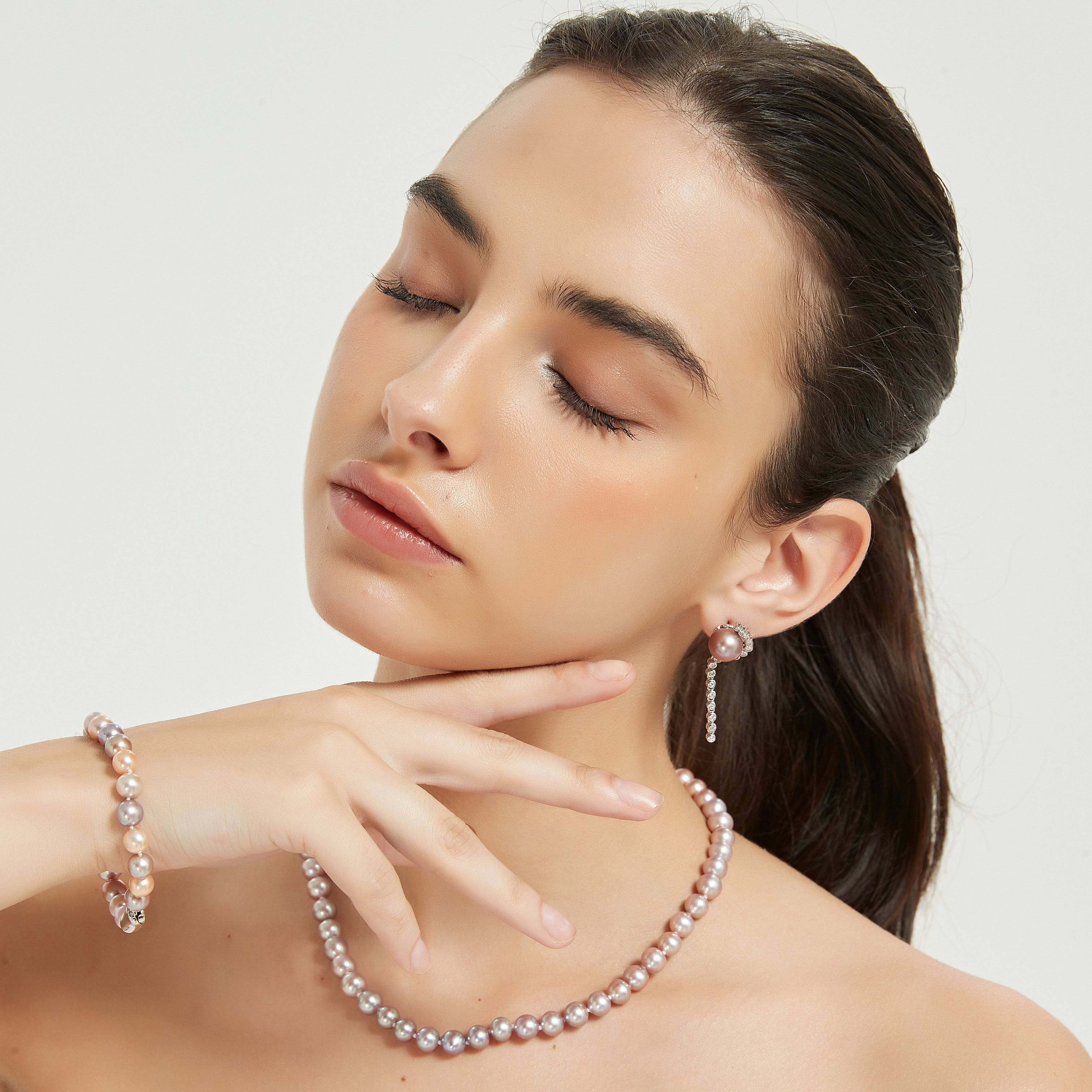 Gradual Color 7-8mm Pearls Strand - Pink to Purple