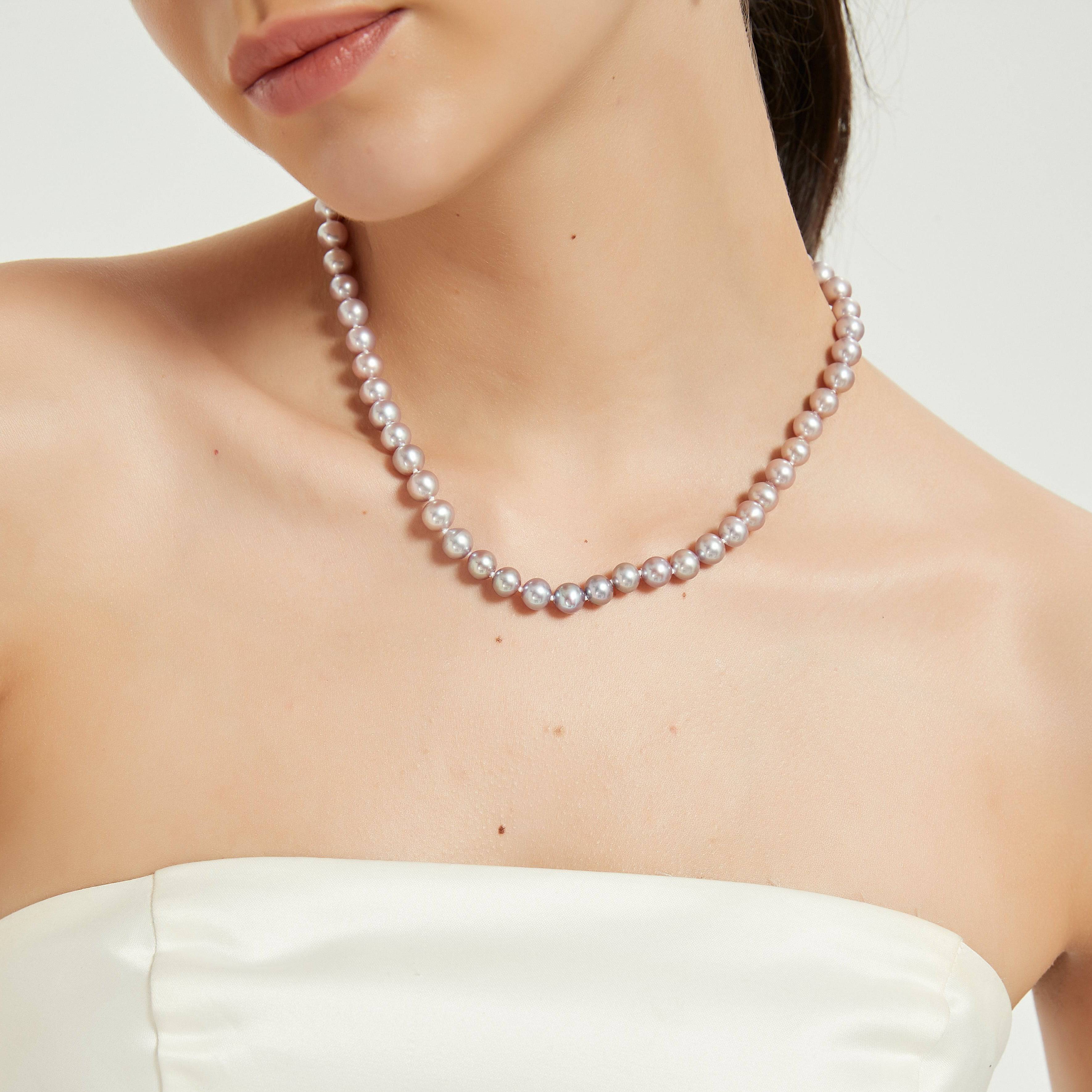 Gradual Color 7-8mm Pearls Strand - Pink to Purple