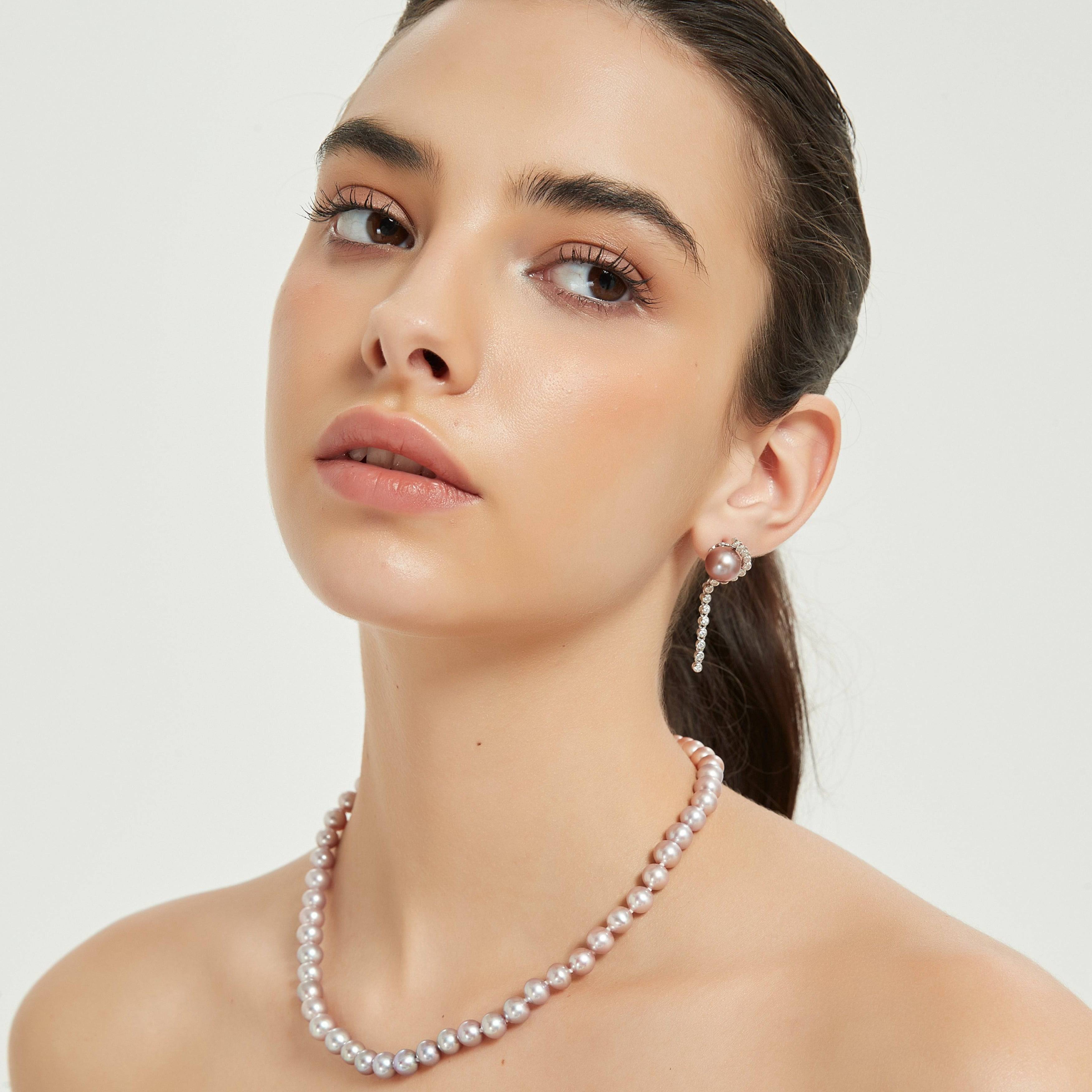 Gradual Color 7-8mm Pearls Strand - Pink to Purple