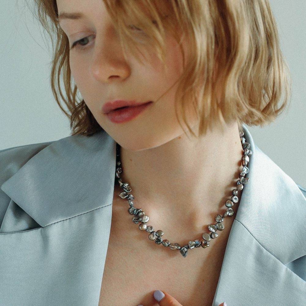 Grey Keshi Freshwater Pearl Necklace