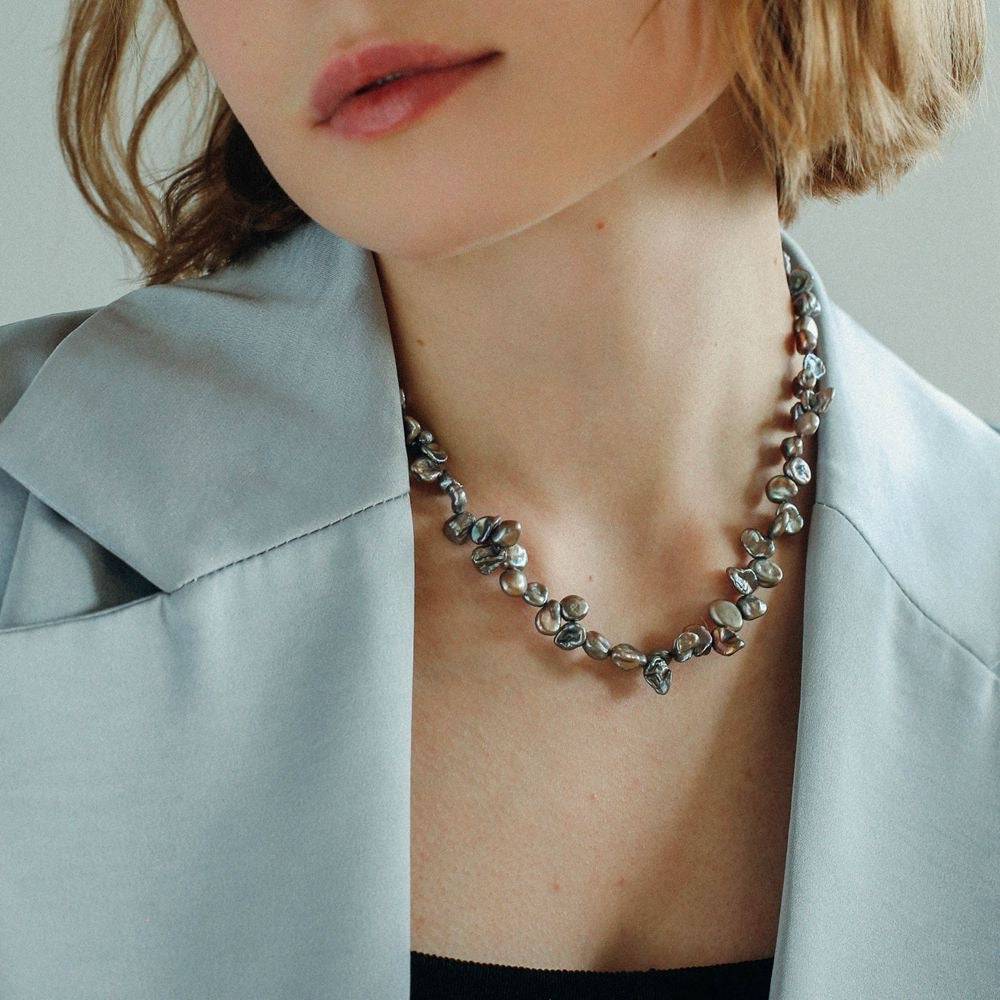Grey Keshi Freshwater Pearl Necklace