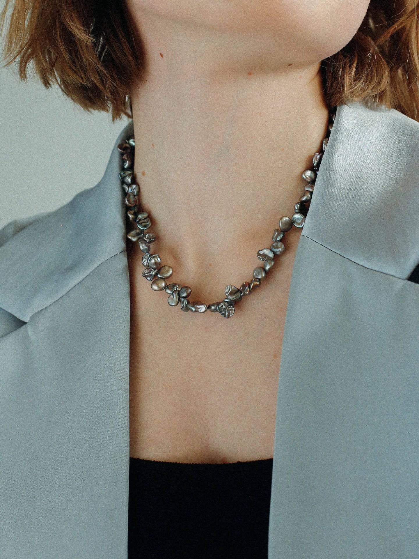 Grey Keshi Freshwater Pearl Necklace