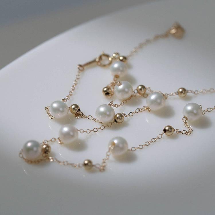 Jessica Pearl Necklace and Bracelet Set