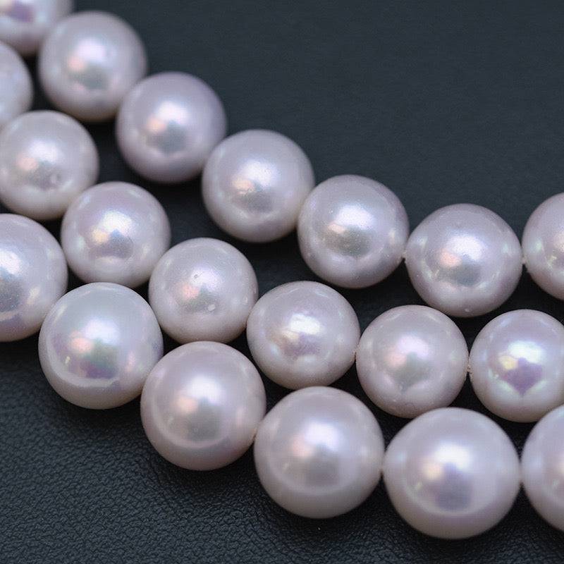 Large White Freshwater Pearl Graduated Strand Necklace