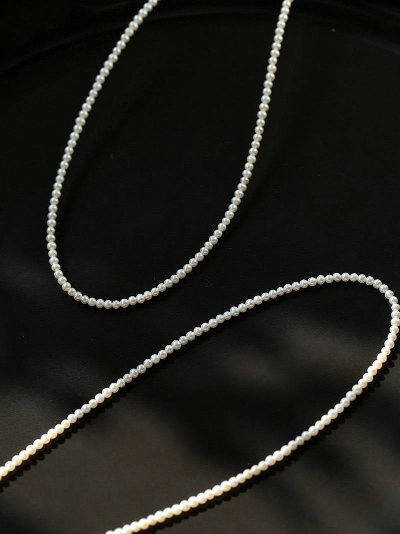 2-3mm Classic Baby Pearl Strand Necklace