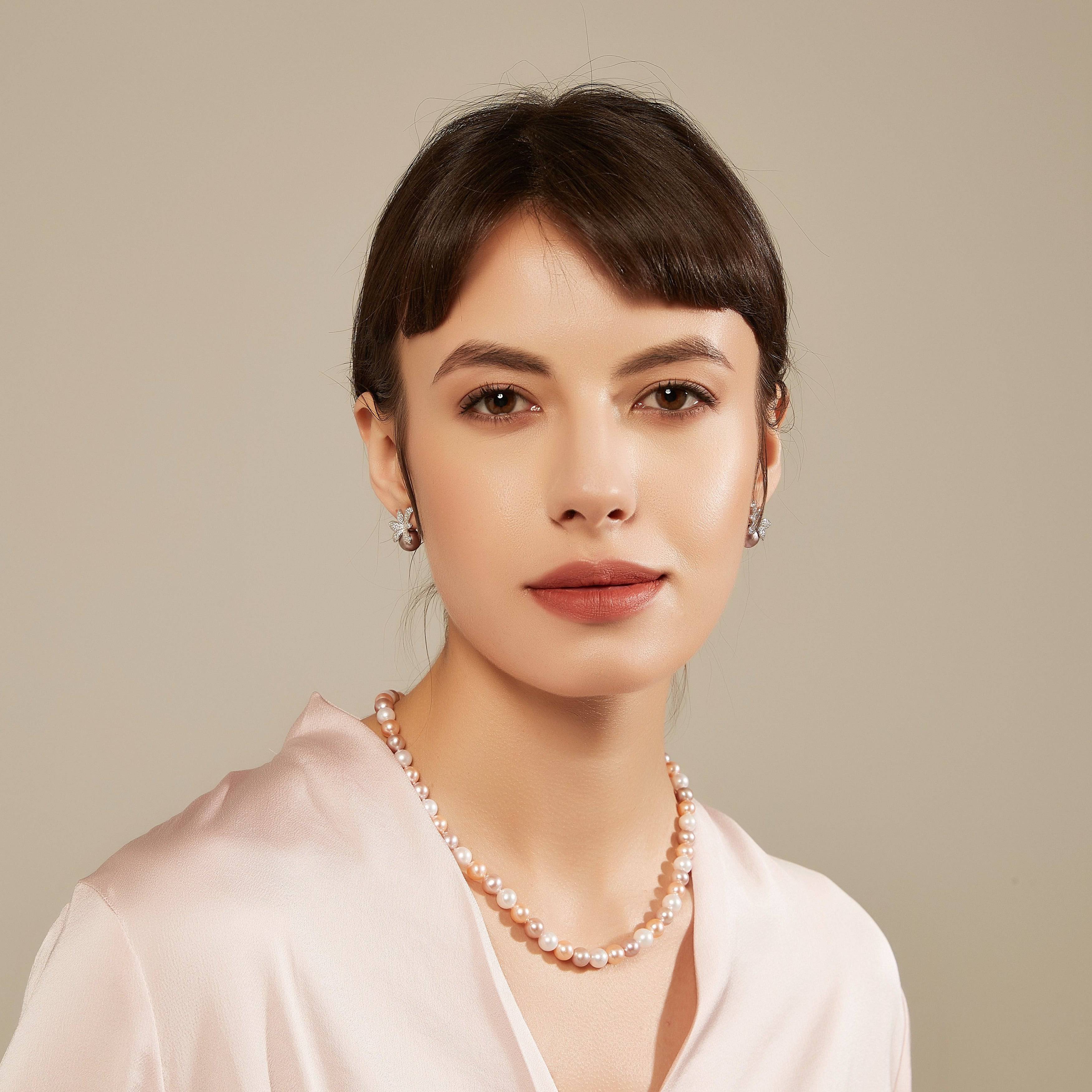 Multicolor Freshwater Pearl Necklace,7.5-8mm