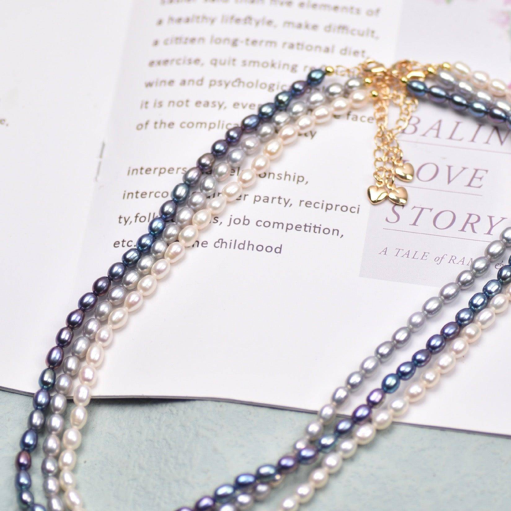 MultiColor Rice Freshwater Pearl Necklace