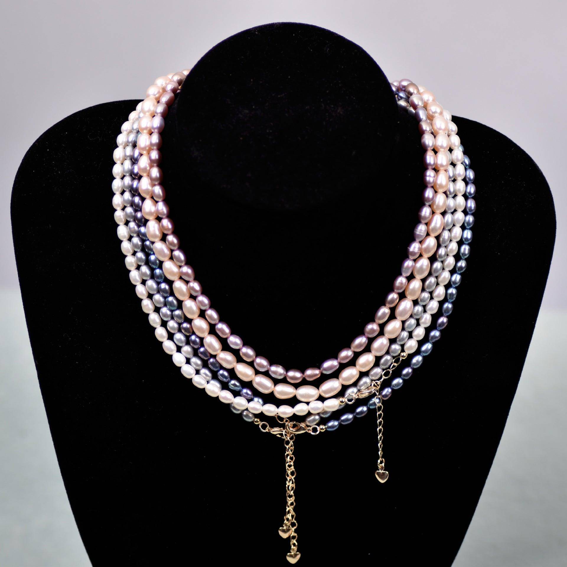 MultiColor Rice Freshwater Pearl Necklace