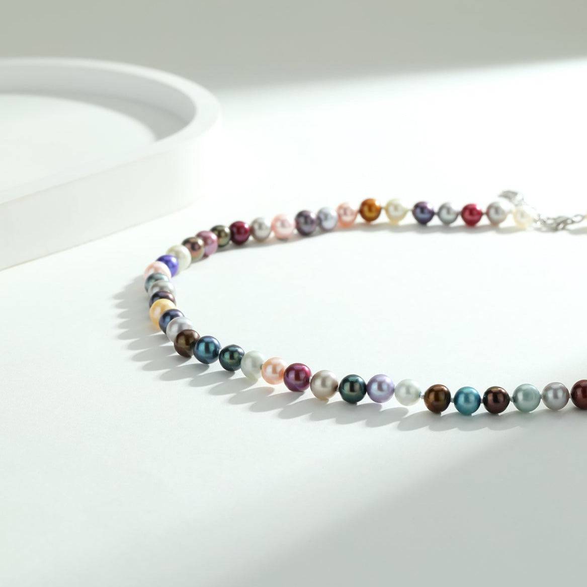 Dyed Multicolour Freshwater Pearl Necklace